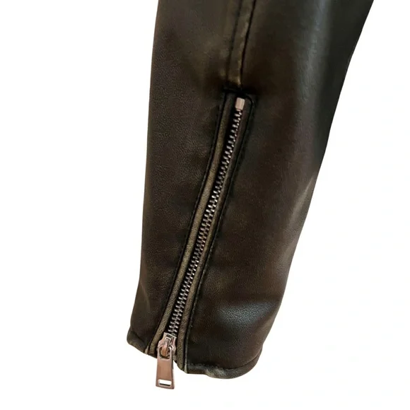 Zara Vegan Leather Jacket in Dark Brown • Size Medium • NEW WITH TAGS - Picture 6 of 12